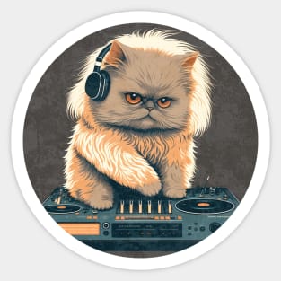 DJ Persian Cat Sticker